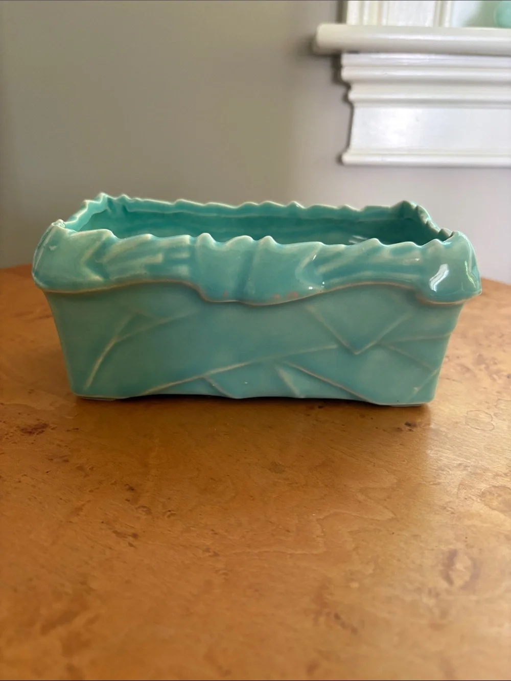 Turquoise Ceramic Rectangular Baker